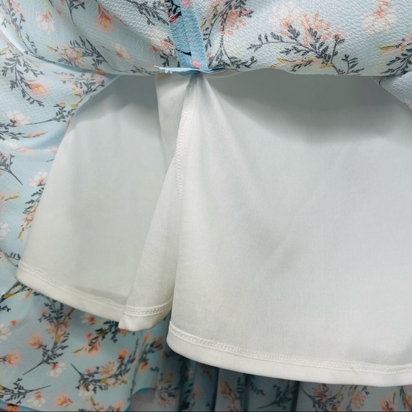 Shasa Women’s V-Neck Mint Summer Floral Print Spaghetti Strap A-line Dress Sz M - Picture 6 of 9